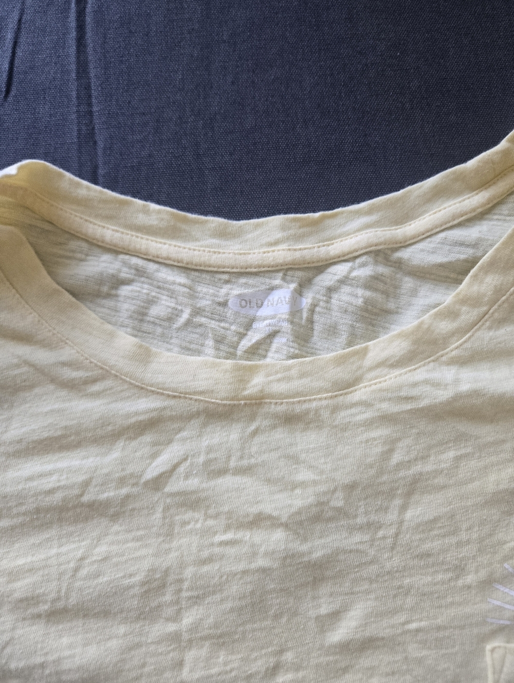 Old Navy Pale Yellow Crewneck Tee